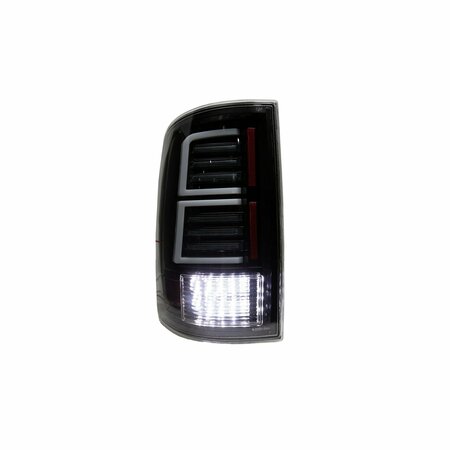 Winjet Dodge Ram 2009-2018Led Sequential Tail Light - Glossy Black/Clear CTWJ-0696-GBC-SQ